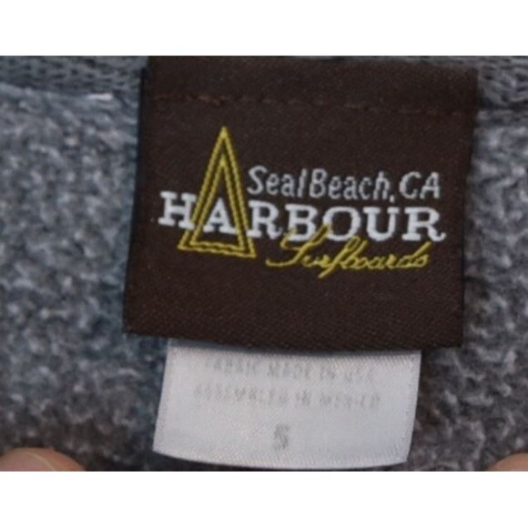 Harbour Surfboards Mens Sz M Surf Aesthetic Hooded Sweatshirt Hoodie Y2k Vintage - Picture 7 of 8